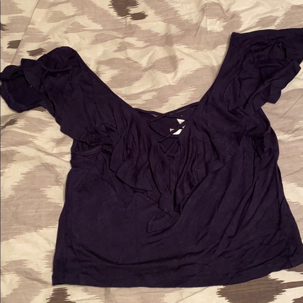 Navy crop top